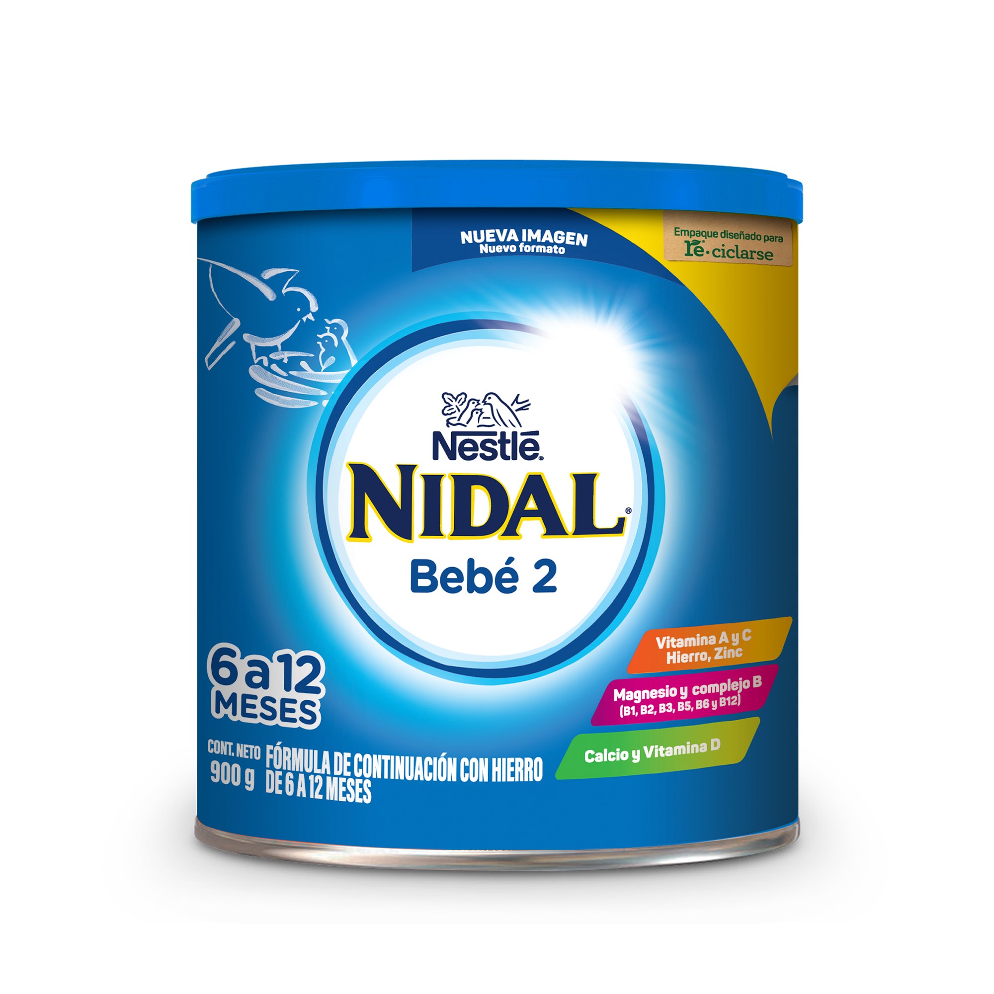 Fórmula para lactantes Nestlé Nidal etapa 2 de 6 a 12 meses 120 g