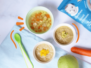 platito de cereal Gerber 4 cereales con mango comida para bebe