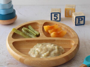 Arrocito con puré de frutas y verduras