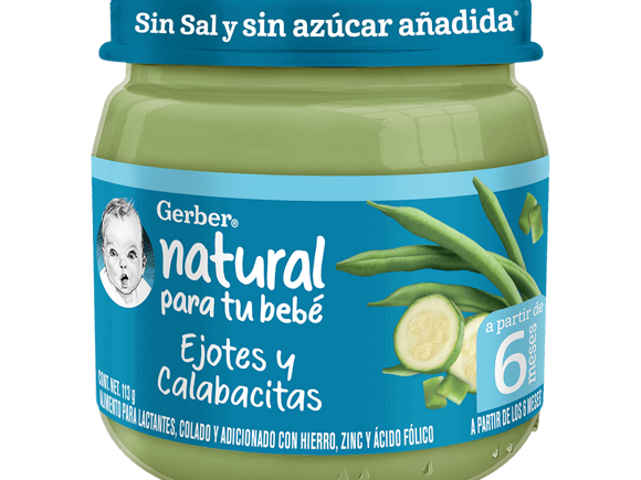 Gerber® Papilla Ejote y Calabacitas Etapa 2, 113g