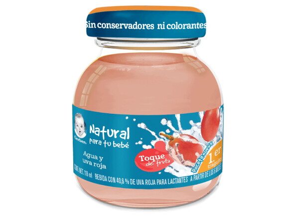 Gerber® Bebida Hidratante Uva roja Etapa 1 de 118 ml