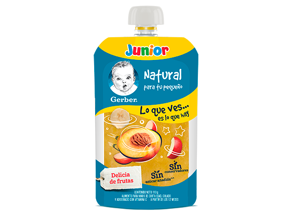 Gerber® Junior Pouch Delicia de Frutas 110g