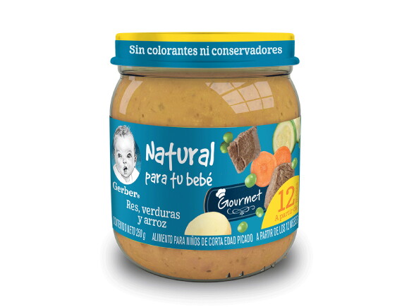 Gerber® Papilla Res, verduras y arroz Etapa 4, 250g