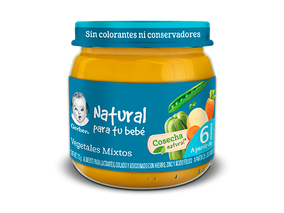 Gerber® Cosecha Natural Vegetales Mixtos Papilla 113g x12