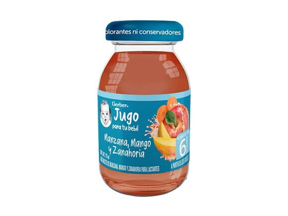 Gerber® Jugo de manzana, mango y zanahoria, Etapa 2 de 175 ml