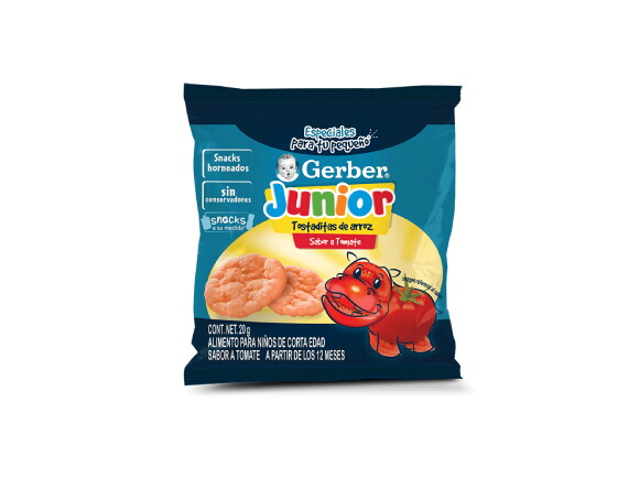 Alimento para lactantes Gerber Chips baby snacks de cereal de zanahoria 25  g