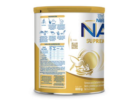  Nestlé NAN SUPREMEpro 1, fórmula prémium para bebés, recién  nacidos hasta 12 meses, 28.22 oz : Bebés