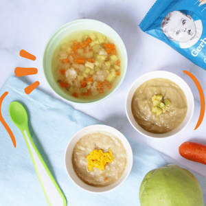 platito de cereal Gerber 4 cereales con mango comida para bebe