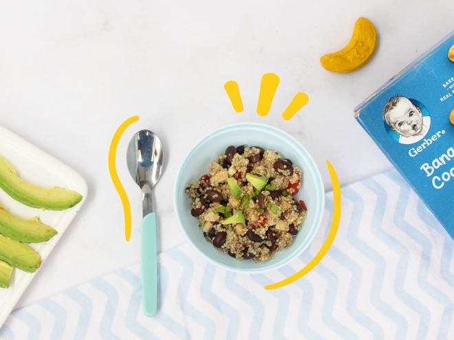 plato de quinoa tex mex para bebe galletas de platano gerber