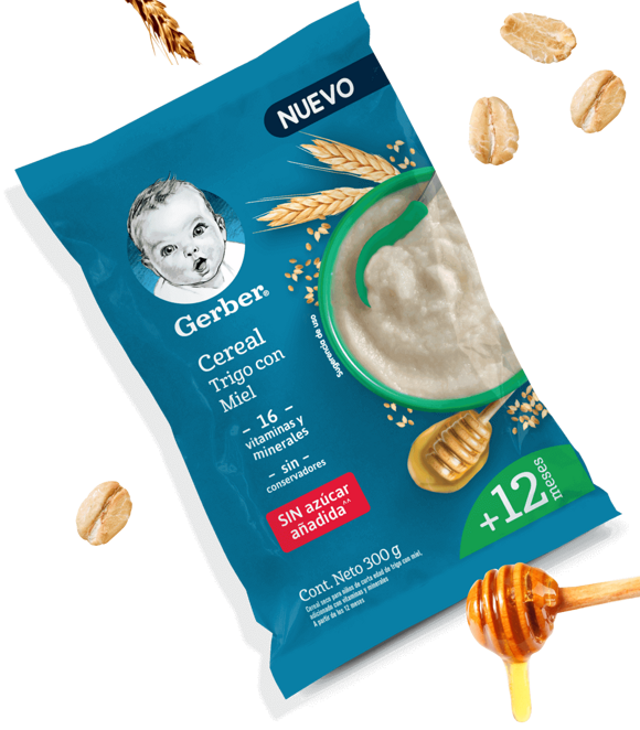 Cereales Gerber® Trigo y miel