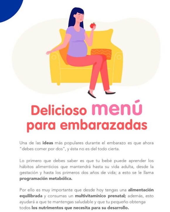 Ideas de delicioso menú para embarazadas para una alimentación balanceada